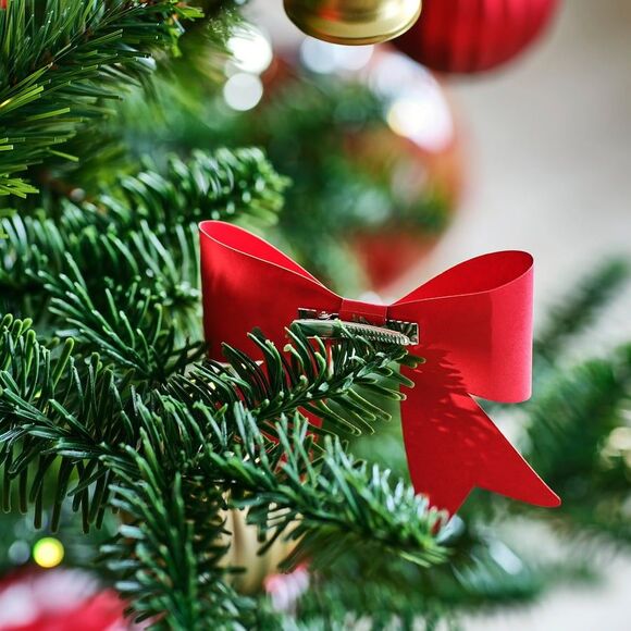 IKEA Tree Ornaments Red Bows Set of 8 Vinterfint 806.046.14 NEW 2025 - Picture 2 of 7